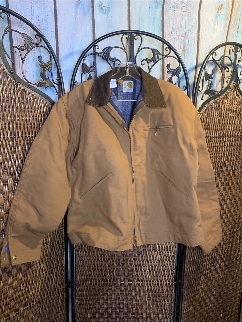 Vintage 6BLJ Marked Chore Work Jacket with Flannel Lining Size 42 Like New